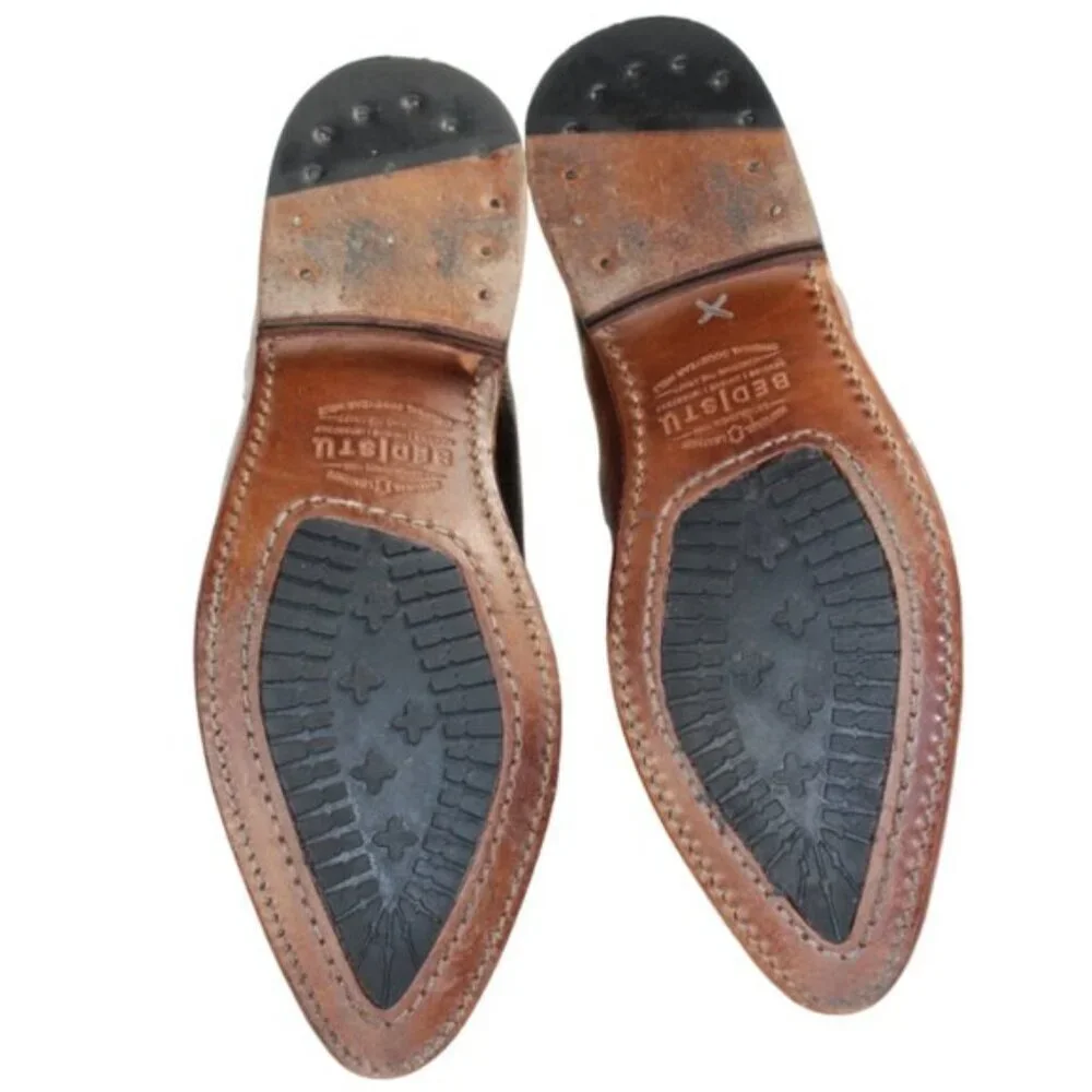 Bed Stu Rove Distressed Brown Leather Vintage Styling  Slip-On Bootie Size 7